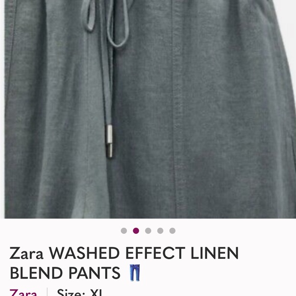 New w/ Tags!
WASHED EFFECT LINEN BLEND PANTS
ANTHRACITE GREY - REF. 4387/062 - Picture 3 of 8